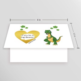 Ring Bearer Scratch Off Proposal Card, Dinosaur Ring Bearer Proposal Card, Will You Be Our Ring Bearer Card