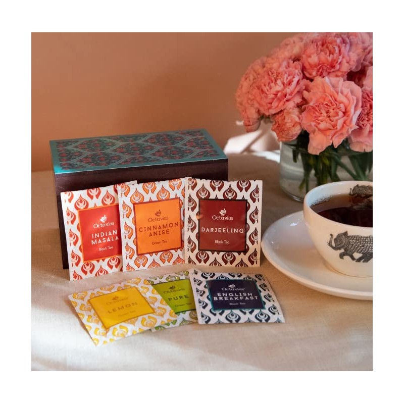 Octavius, Assorted Tea Sampler Gift Set (3 Flavors, 100 Tea