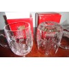 MIKASA CHRISTMAS TREE LEAD CRYSTAL SET OF 2 COFFEE TEA