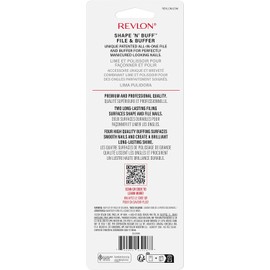 Revlon Shape-N-Buff, Tampón de uñas, Mixto (Grueso y Fino), Blanco
