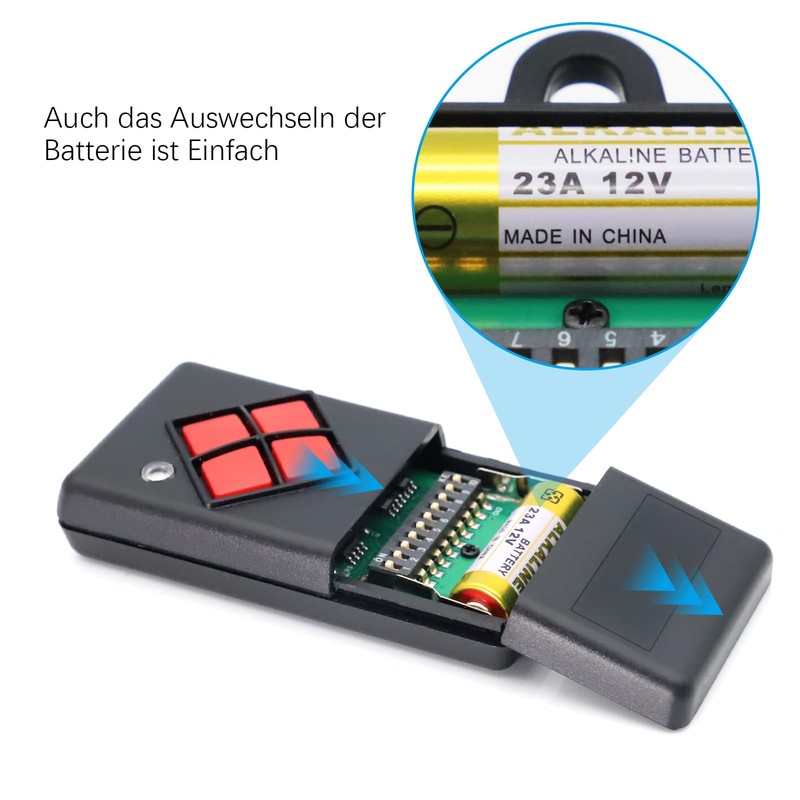 40.685 MHz Radio Remote Control Garage Door, Pack of 2