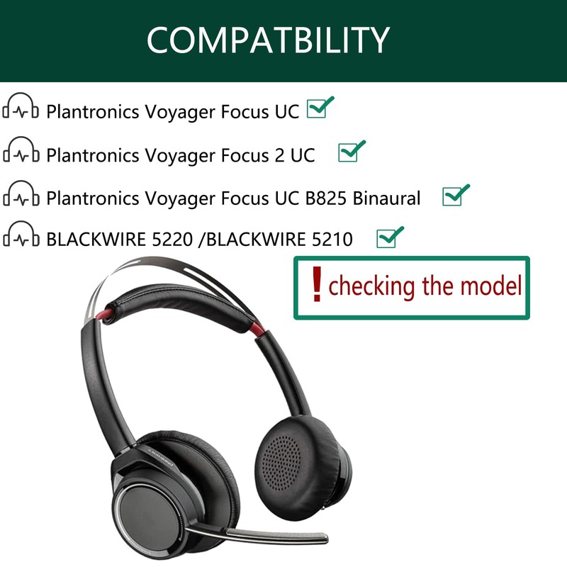 Replacement Ear Pads, Compatible with Plantronics Voyager Focus UC, Voyager