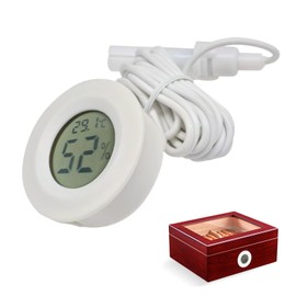 TVETE Digital Hygrometer Thermometer, Mini Thermometer, Hygrometer, with Probe, Indoor/Outdoor Temperature and Humidity, High Precision, Digital Thermometer, Hygrometer, Embedded Type, LED Digital