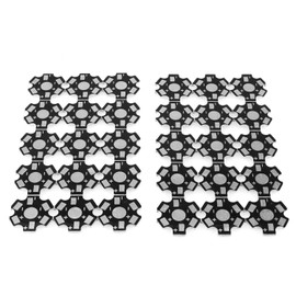 DGZZI Light-Emitting Diode Heatsink 30PCS High Power 1w /3w /5w Light-Emitting Diode Heat Sink with 2 Pins Aluminum Base Plate 20mm Star DIY Cooling Heatsink