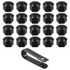 NUZAMAS 20Pcs Wheel Nut Caps 17mm Black Wheel Nut Covers