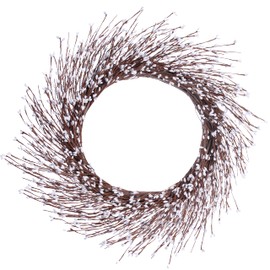 LLZLL 20" White Berry Wreath,Artificial Winter Wreath Winter Wreaths for Front Door Valentine’s Day Wreath White Valentine’s Day Gifts for Winter Valentine’s Day Home Decor (White)