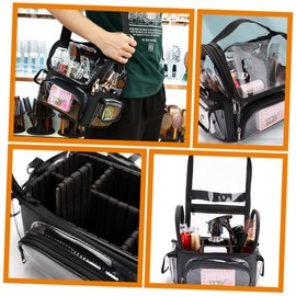 WOONEKY Barber Travel Bag Large Capacity Makeup Case Stylist Tool Organizer Barber Bag for Clippers Supplies
