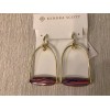 Kendra Scott Sassy Statement Pink Rainbow Calsilica Drop Earrings NWT