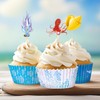 VARACL 29 Pieces Ocean Animals Dolphins Shell Octopus Cupcake Toppers