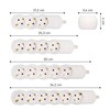 feletec 3-Way Power Strip without Cable and Plug Colour: White