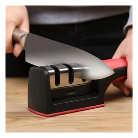 Afilador de Cuchillos profesional| Saca filo con 3 etapas de afilado Profesional