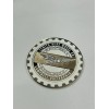 Zenith White on Gold Lowrider Wire Wheel Metal Chip Emblems