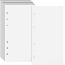 80 Sheets A6 Blank Release Paper Refills for Collecting Sticker Reusable Sticker Binder Book, 6.89 * 3.74in Insert Sheet for 6 Ring Sticker Organizer Album Storage Book