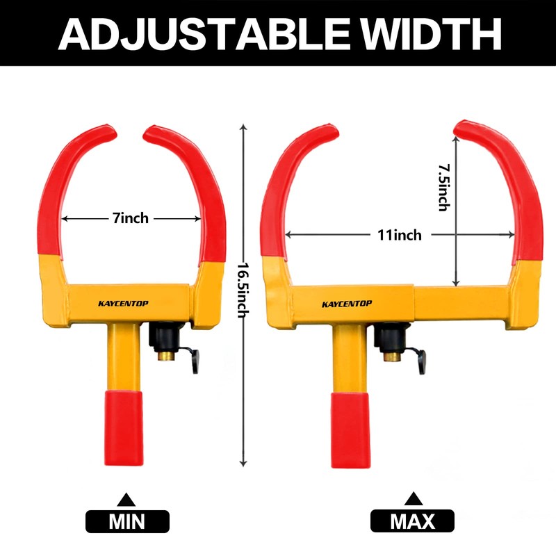 KAYCENTOP Universal Wheel Lock, Security Trailer Wheel Lock, Tire Lock