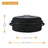 Granite Ware 18" Oval Roaster with Cover, Large Non-Stick Porcelain