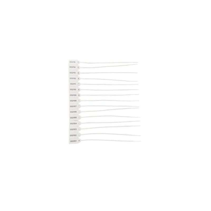 Pack of 100 Red Plastic Safety Ties Numbered Cable Ties