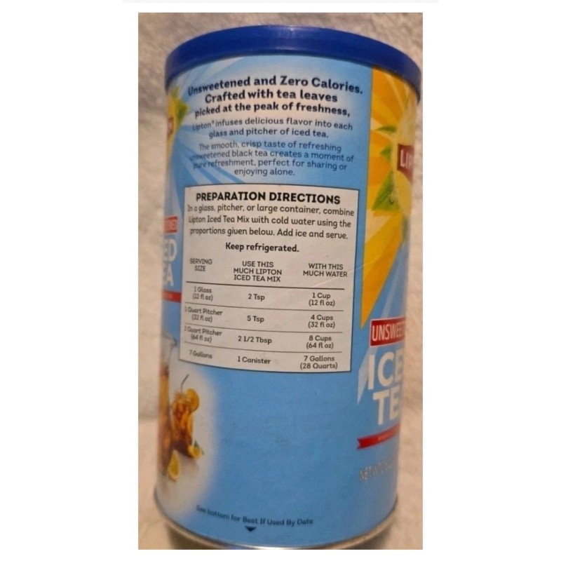 Lipton 3 PACK NEW Lipton Caffeinated Unsweetened Instant Iced Tea