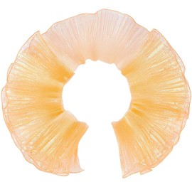 GORGECRAFT 10 Yards Ruffle Pleated Chiffon Trim 5.9" Wide Mermaid Color Organza Ruffled Chiffon Lace Border Ribbon Gathered Tulle Fabric Edge Trimmings for Sewing Dress Bag Costume Decoration Craft