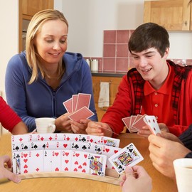 Bocguy 3-Tier Wooden Playing Card Holder, Children's Card Holder, Soft Floor, Hands-Free Card Holder (Protection of the Table), Card Holder, Playing Cards for Children, Seniors, Adults, Disabled