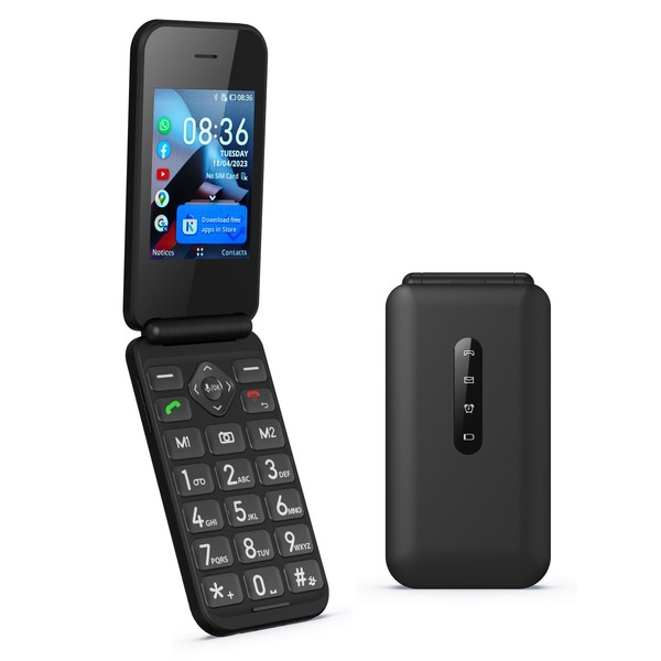 HCmobi 4g Flip Big Button Mobile Phone for Elderly, Unlocked Senior Mobile Phones 4g, Basic mobile phones | WhatsApp | Camera | WIFI | GPS | 2.8" LCD Screen | FM