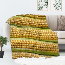 Corn Blanket Funny Food Throw Blanket for Sofa Chairs Bed, Good Blanket Gift, Lightweight Soft and Cozy 40" x 30" for Pet