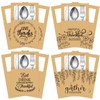 Whaline 100Pcs Thanksgiving Turkey Cutlery Paper Holders Rustic Kraft Utensil
