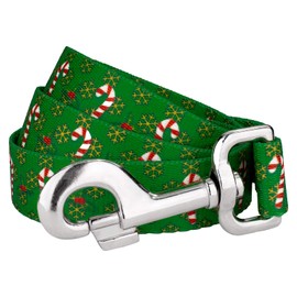 Country Brook Design - Candy Cane Christmas Dog Leash - Christmas Collection with 14 Festive Designs (6 Foot, 1 Inch Wide)