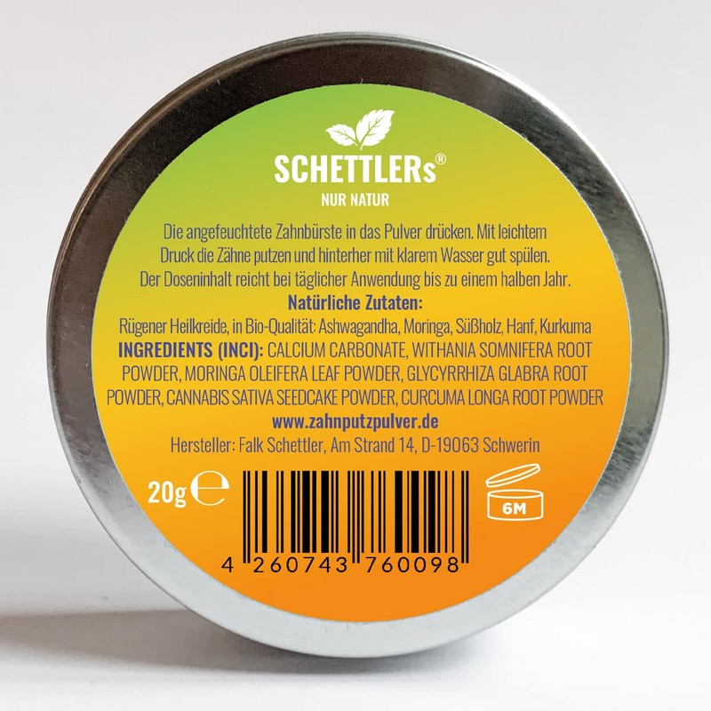 SCHETTLERs Toothbrushing Powder Type 5 | Ayurveda with Ashwagandha, Moringa