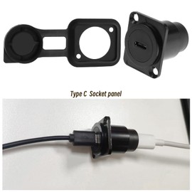 VGOL Type C Panel Mount Connector Socket Type C Female to Female Coupler Adapter Converter in-line D-Type Pass Through Module Adapter 5Gbps