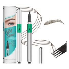 Magic Microblading Eyebrow Contouring Pencil - Eyebrow Pen,Brow Pencil 2-in-1 Dual-Ended - Precise Waterproof Brow Pen 2 Tipped Precise Waterproof With A Micro-Fork Tip Applicator