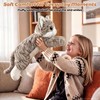 Bobbie & Laxi 22" Weighted Gray Cat Plush, 4.5 lbs
