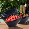 bUCLA 12 Pack Black Plastic Serving Bowls - 54 OZ
