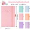 QUMENEY 6Pcs A6 Tasche Notizbücher Makrone Notizbuch