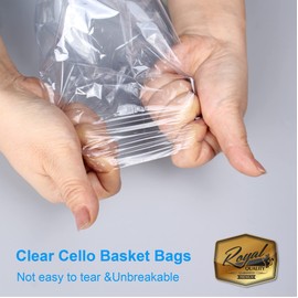 AOUKAR Shrink Wrap Bags for Gift Baskets,10Pcs 20x24 Inches Chear PVC Heat Shrink Bags Cellophane Wrap for Packaging Large Bags for Easter, Holiday, Birthday, and Any Occasion