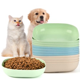 DTKLPQ 12 Pack Cat Food Bowl 5.7 Inch Cat Bowls Whisker Fatigue Pet Dish Shallow Wet Feeding Bowls for Kitten and Small Dogs