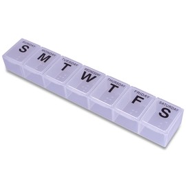 7 Day Pill Dispenser Tablet Box Organiser. 1 Compartment per Day. for those who take many Tablets on a Daily Basis. Easy Medication Management & Organisation. Easy to Open. Perfect for Travel
