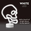 Xtreme Skull Neon Sign, White LED Skull Tabletop Sign with