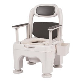 Bedside Commode, Portable Toilet for Adults, Height Adjustable Safety Commode Toilet for Elderly and Disabled, Commode Chair, 661lbs Heavy Duty Adult Potty Chair with Armrests and Tissue Box