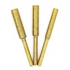 SZB Carbide Bit Sharpening, Accessory, Chainsaw Blade Sharpening, Chain Saw, Diamond Whetstone with Shaft Polishing Bit (0.1 x 0.2 inches (3 x 4 mm) Gold, 20 pcs)