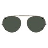 Visionaries Polarized Clip on Sunglasses - Round - Gun Frame