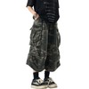 FCOOLYEET Mens Camo Jeans Shorts Y2k Baggy Long Jorts Camouflage