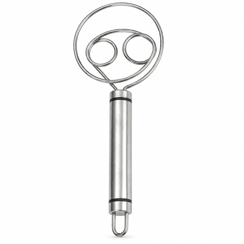 Stainless Steel Dough Whisk for Bread & Baking –Manual Dough