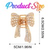 Reaky Bow Claw Clip Gold Metal Hair Clips Rhinestone Hair