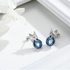 MEDWISE Wolf Earrings 925 Sterling Silver Crystal Earrings Wolf Studs