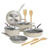 Goodful Ceramic Nonstick Pots and Pans Set, Titanium-Reinforced Premium Nonstick