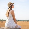 DRESHOW Straw Sun Hat for Women and Men Roll Up