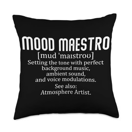 Mood Maestro - setting the tone with perfect background Throw Pillow