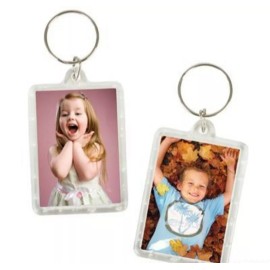 Snap-on 4 Picture Frame Keychains Wedding Birthday Baby Shower Grad Gifts Prizes