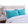 MarCielo 2-Piece Embroidered Pillow Shams, King Decorative Microfiber Pillow Shams
