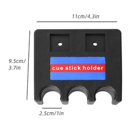 Scott Edward Pool Cue Holder, Cue Rest Cue Stick Holder, 3-Cue Portable Pool Stick Holder for Table, Weighted Mini Billiard Stick Holder for Pool Cues (3 Cue)